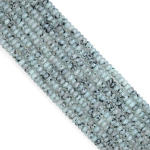 Load image into Gallery viewer, Smooth Rondelle Black Spotted Agate Beads, Sku#U1912