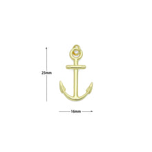 Load image into Gallery viewer, Gold Anchor Charm Pendant, Sku#LK1151