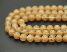 Load image into Gallery viewer, Yellow Quartz Round Smooth Beads, Sku#U1302