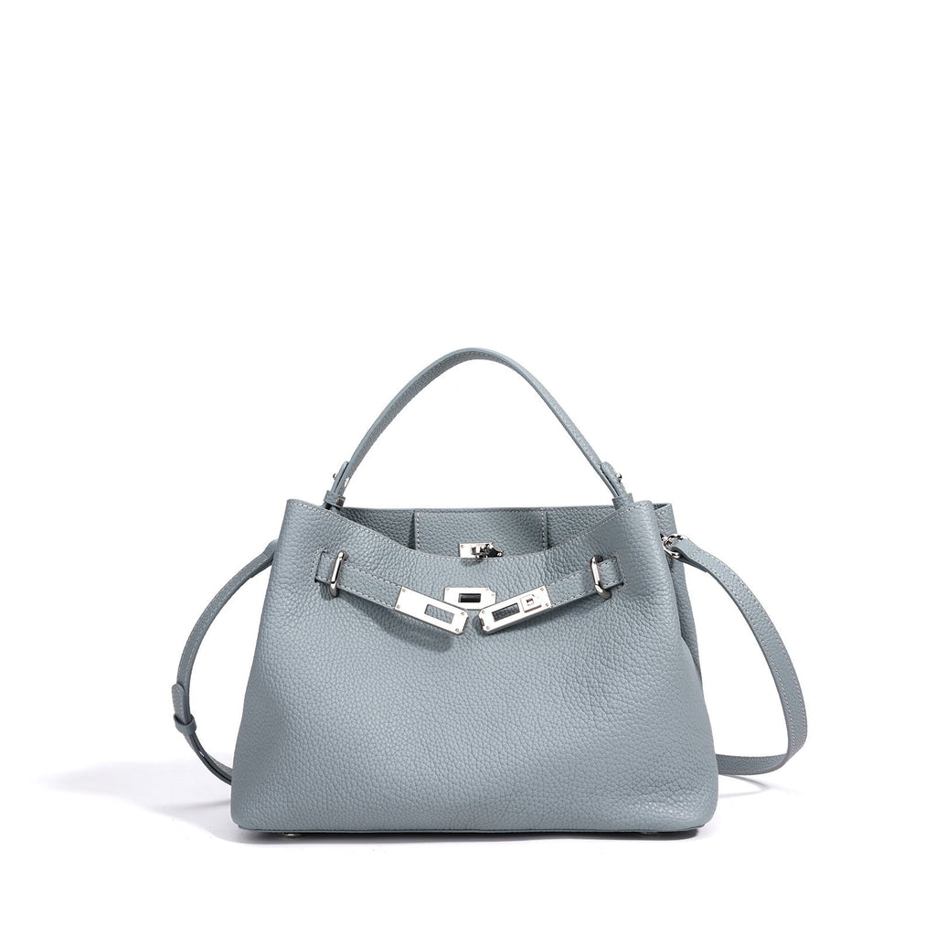 Genuine Leather Crossbody Tote Kelly Bag - Women's Handbag with Double Shoulder Straps