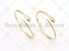 Load image into Gallery viewer, CZ Mirco Pave Snake Open Cuff Bracelet, X229