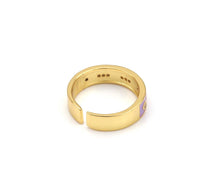Load image into Gallery viewer, Colorful Enamel CZ Line Medium Band/Stacked Ring