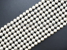 Load image into Gallery viewer, Bright Silver Hematite beads, 2/3/4/6/8/10/12mm, sku#S45