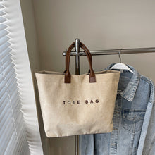 Load image into Gallery viewer, Retro Lettered Casual Tote Bag for Women - Horizontal Rectangle Handbag