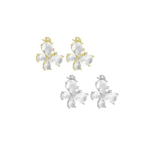 Load image into Gallery viewer, Clear Crystal CZ Butterfly Earrings, Sku#A168