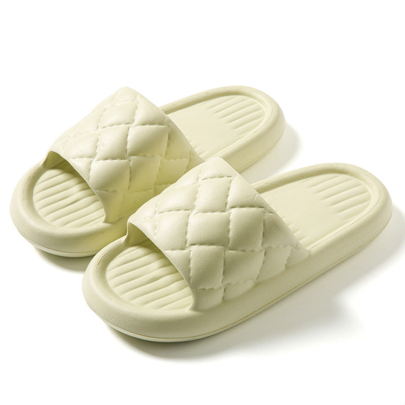 Rhombus EVA Slides | Unisex Non-Slip Lightweight Home Slippers | Indoor Outdoor Bathroom Shoes