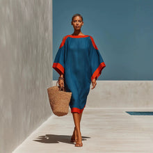 Load image into Gallery viewer, Loose-Fit Three-Quarter Sleeve Mid-Length Dress – 4 Colors S–3XL