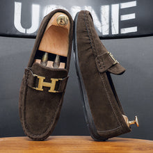Load image into Gallery viewer, Men's British-Style Slip-On Casual Leather Shoes | Round Toe PU Leather Loafers