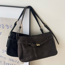 Load image into Gallery viewer, Retro Tote Bag With Belt Buckle Large-capacity Shoulder Bag