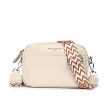 Load image into Gallery viewer, Rhombus Embroidered Crossbody Bag - Genuine Leather Small Square Shoulder Bag