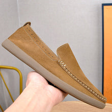 Load image into Gallery viewer, Men's Casual Breathable Genuine Leather Slip-On Shoes – Round Toe Dress Loafers