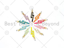 Load image into Gallery viewer, Gold Filled Enamel Colorful Lightning  Pendant,,Sku#F1420c