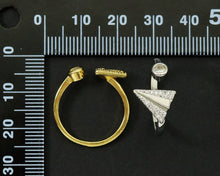 Load image into Gallery viewer, CZ Arrow Adjustable Ring, Sku#X300