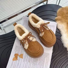 Load image into Gallery viewer, Women's Fleece-Lined Chunky Sole Shoes - Korean Style Comfort Flats