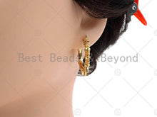 Load image into Gallery viewer, CZ Micro Pave Spike earrings, Sku#J305