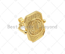 Load image into Gallery viewer, 18K Dainty Gold Medallion Pendant/Charm,2 Sided Rotating Charm, Necklace Bracelet Charm Pendant,22x36mm, Sku#LK250