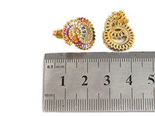 Load image into Gallery viewer, Rainbow Twin Circles  Stud Earring, J132