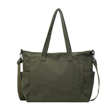 Load image into Gallery viewer, Large Capacity Corduroy Crossbody Bag – Casual Commuter Bucket Bag for Women