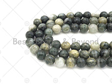 Load image into Gallery viewer, Quality Natural Green Rabbit Fur Courts Round Faceted Beads, 6mm/8mm/10mm/12mm Dark Green Agate, 15.5'' Full Strand, Sku#U1150