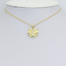 Load image into Gallery viewer, CZ Gold Petal Flower Dragonfly Charm Pendant, Sku#LK1190