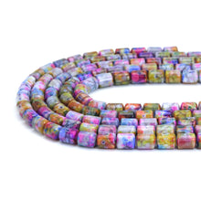 Load image into Gallery viewer, 10x13mm Smooth Cylinder Galaxy Agate Beads, Sku#U2011