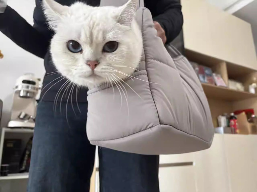 Large Capacity Pet Carrier Crossbody Bag - Portable Travel Bag for Cats & Small Dogs
