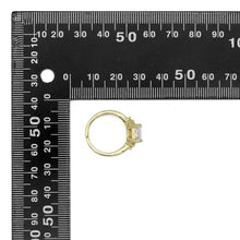 Load image into Gallery viewer, Gold Clear Rectangle CZ Adjustable Ring, Sku#A117