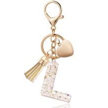 Load image into Gallery viewer, Personalized Heart Shell Letter Pendant Necklace with Tassel - A-Z Initial Charm