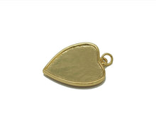 Load image into Gallery viewer, Gold Flower on Heart Charm, Sku#F1473