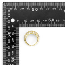Load image into Gallery viewer, Gold Silver Clear CZ Dome Adjustable Ring, Sku#B369