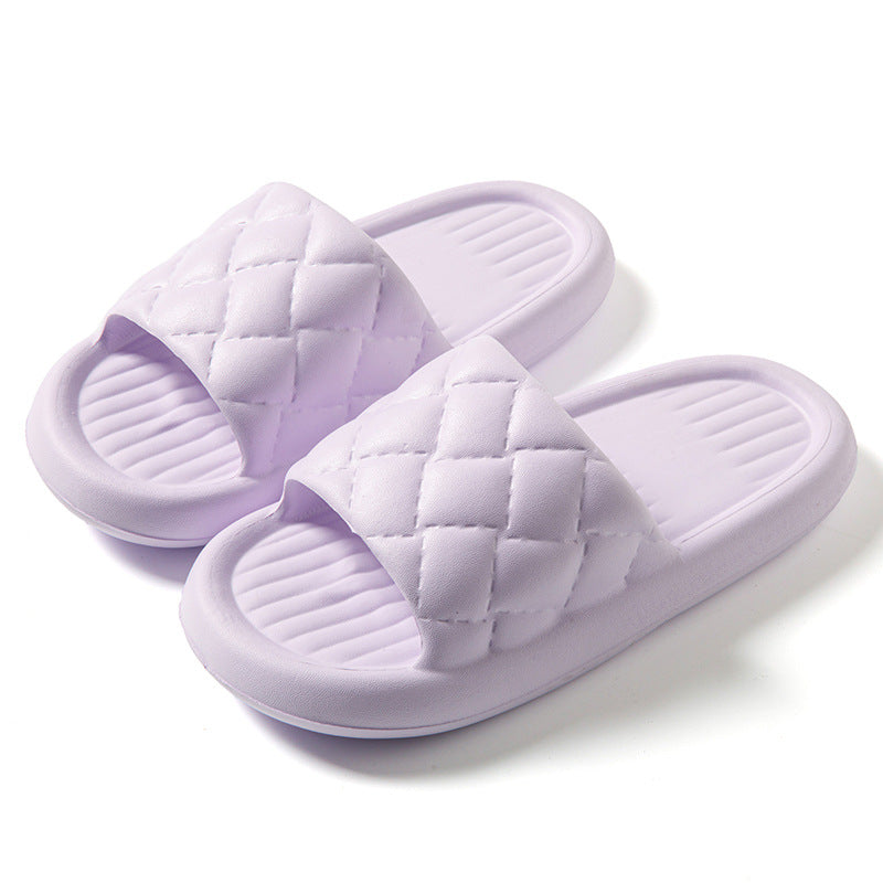 Rhombus EVA Slides | Unisex Non-Slip Lightweight Home Slippers | Indoor Outdoor Bathroom Shoes