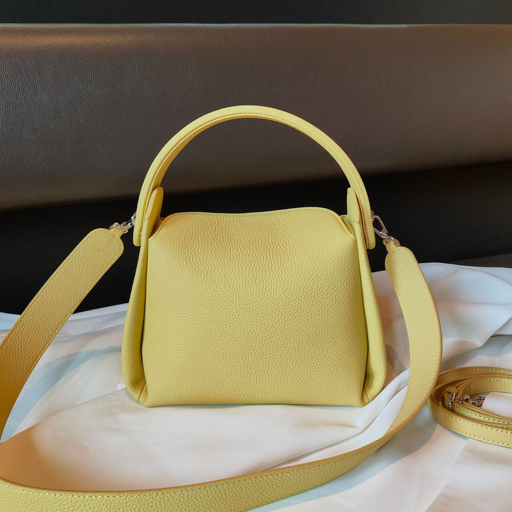Women's Genuine Leather Box Bag – Niche Design Shoulder Tote