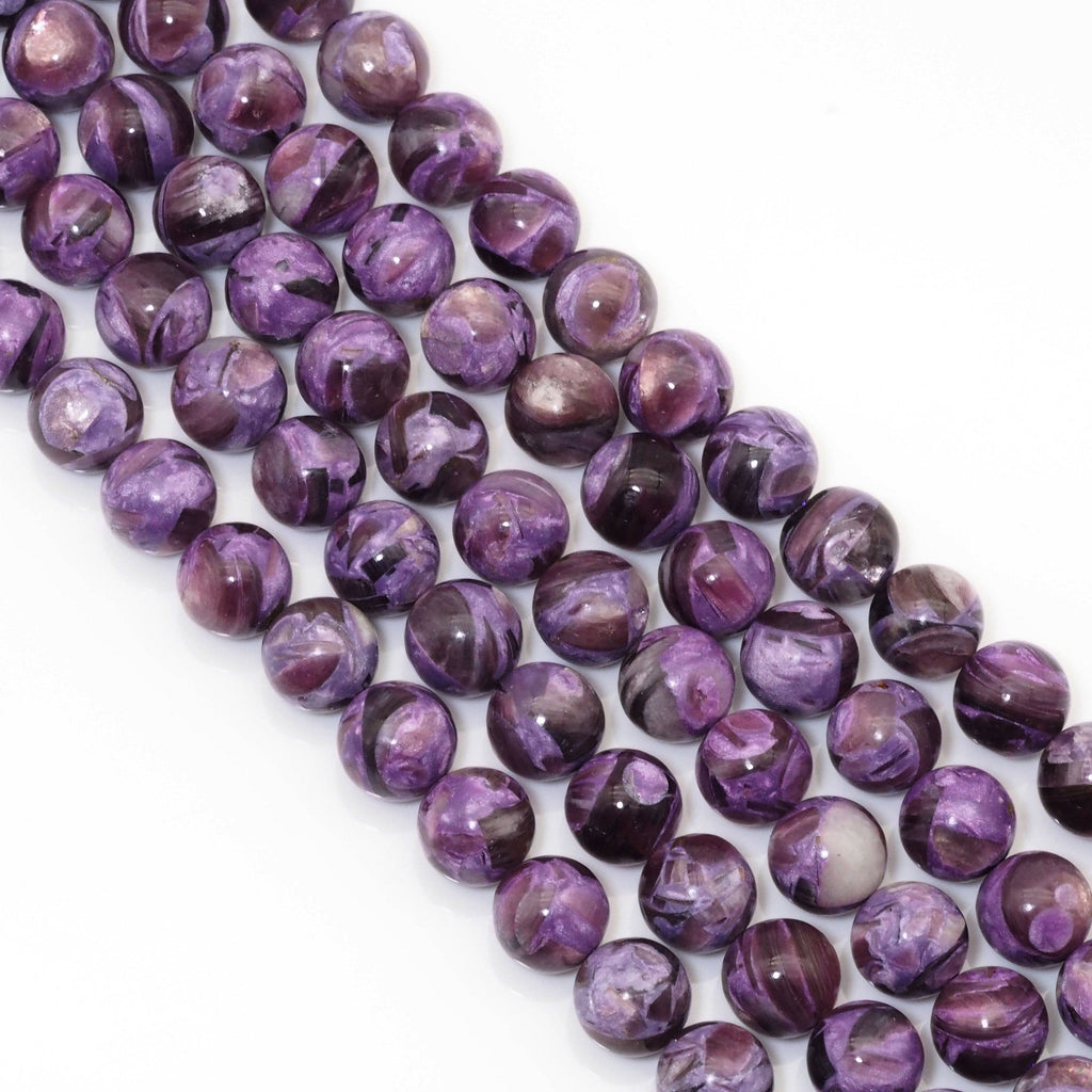 Genuine Purple Golden Lepidolite Round Smooth Beads, 6mm/8mm/10mm/12mm, Sku#U1600