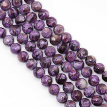Load image into Gallery viewer, Genuine Purple Golden Lepidolite Round Smooth Beads, 6mm/8mm/10mm/12mm, Sku#U1600