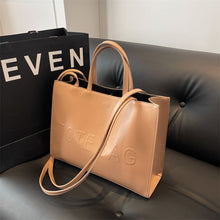 Load image into Gallery viewer, Retro Tote Bag for Women – Trendy PU Leather Commuter Handbag with Dual Straps