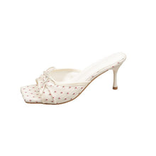 Load image into Gallery viewer, Bowtie Peep-Toe Sandals