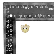 Load image into Gallery viewer, Clear Pink CZ Bear Head Shape Charm, Sku#A154