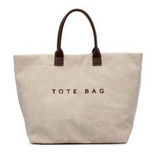 Load image into Gallery viewer, Retro Lettered Casual Tote Bag for Women - Horizontal Rectangle Handbag