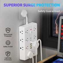 Load image into Gallery viewer, 22-in-1 Multi-Functional Power Strip – 16 Sockets, 3 USB-A &amp; 3 USB-C