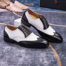 Load image into Gallery viewer, Men's Brogue Oxford Dress Shoes | Carved Wingtip Business Casual Leather Shoes