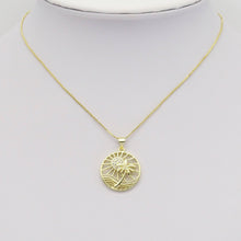 Load image into Gallery viewer, Clear CZ Sun Coconut Tree Beach Charm, Sku#LX364