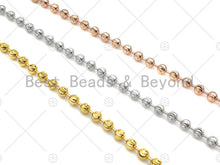 Load image into Gallery viewer, 18K Gold/Silver 4mm Solid Lantern Style Chain by yard SKU#67