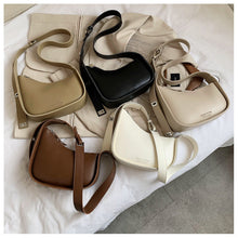 Load image into Gallery viewer, Women's Retro Minimalist Saddle Crossbody Bag – PU Leather Dumpling Bag