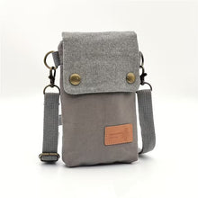 Load image into Gallery viewer, Canvas Crossbody Phone Bag - Retro European Patchwork Design for Women