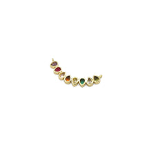 Load image into Gallery viewer, Colorful Teardrop CZ Connector Charm, Sku#LX310