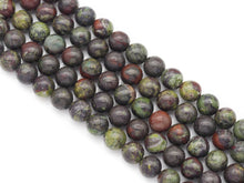 Load image into Gallery viewer, Genuine Dragon Blood Stone Round Smooth Beads, Sku#1426