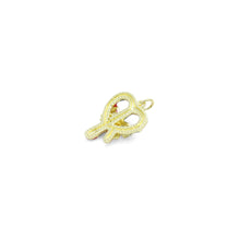 Load image into Gallery viewer, Gold Colorful Enamel Christmas Candy Cane Charm Pendant,Sku#LK1223