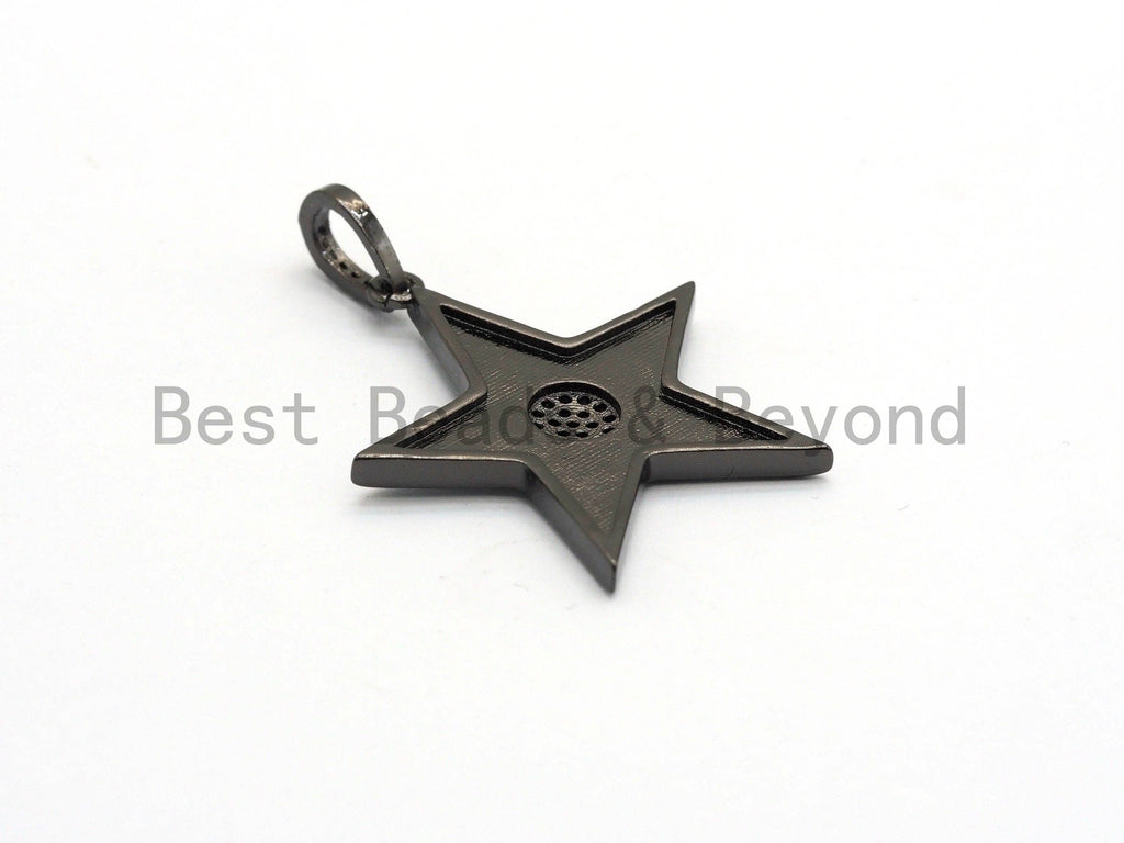 NEW Enamel Colorful Star Pendant,CZ Micro Pave Oil Drop Star pendant,Enamel pendant,Enamel Jewelry,28x31mm,sku#F574