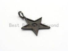 Load image into Gallery viewer, NEW Enamel Colorful Star Pendant,CZ Micro Pave Oil Drop Star pendant,Enamel pendant,Enamel Jewelry,28x31mm,sku#F574