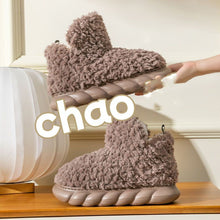 Load image into Gallery viewer, Unisex Waterproof Heeled Plush Cotton Slippers | Indoor Outdoor EVA Sole